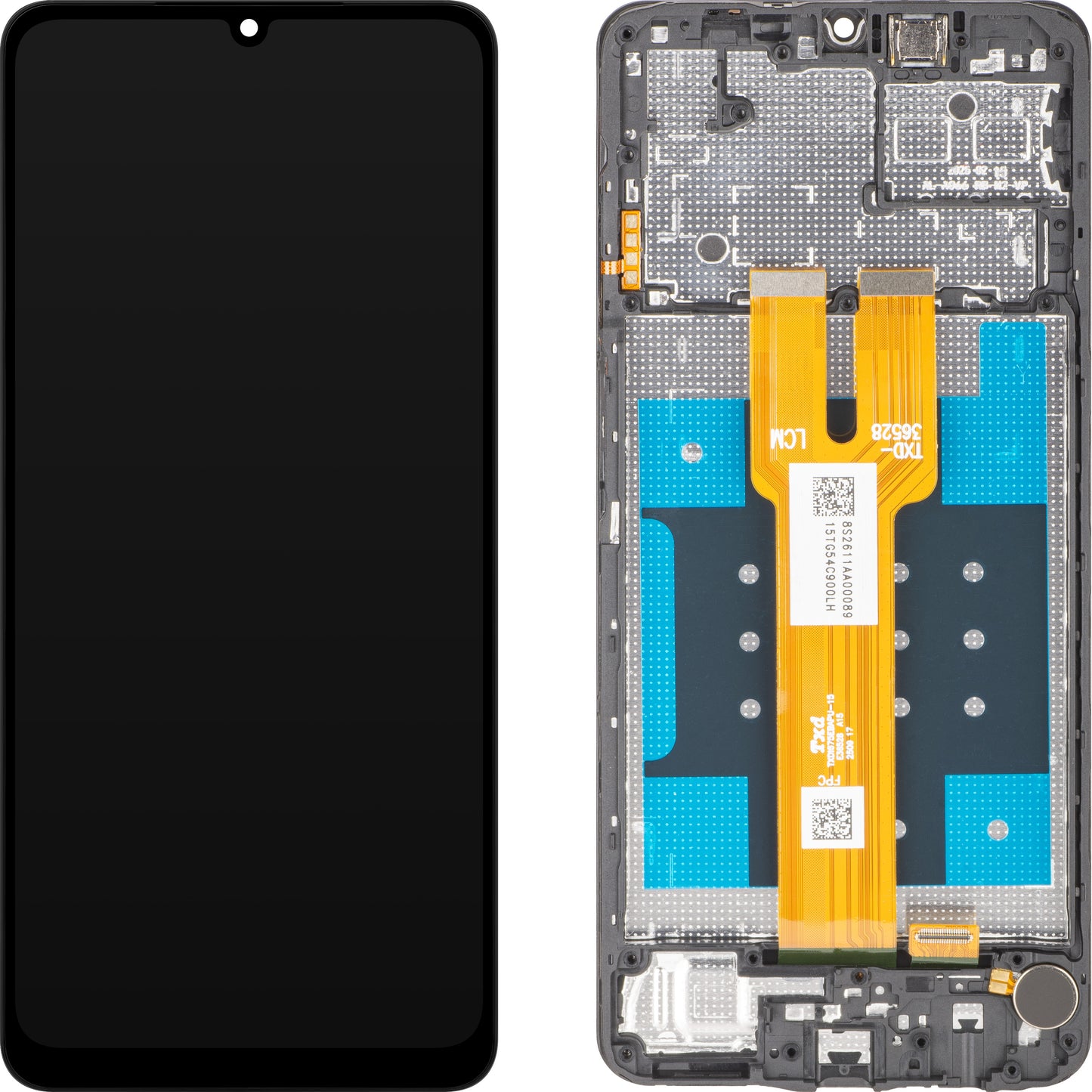 Display con Touchscreen MP compatibile con Samsung Galaxy A06 5G A066, con Cornice, Nero