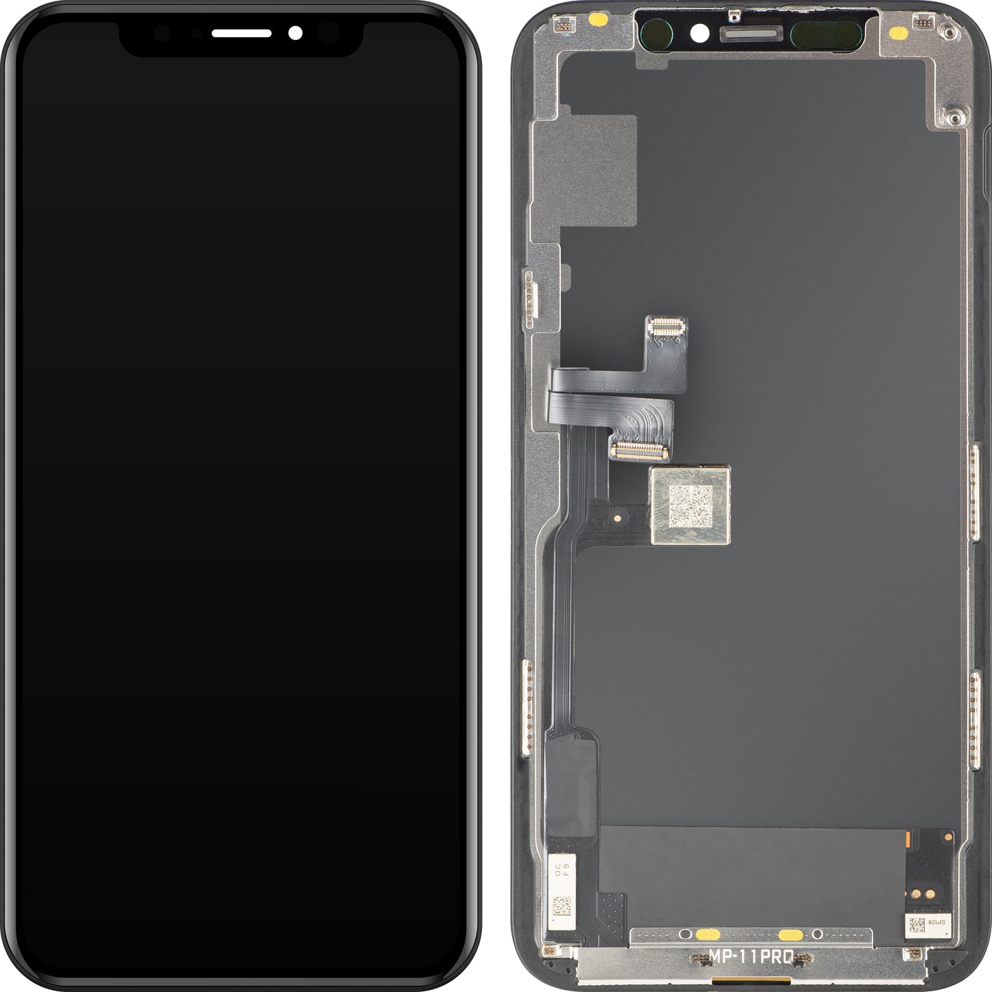 Display con Touchscreen MP compatibile con Apple iPhone 11 Pro, con Cornice, Versione OLED FHD IC Movable, Nero