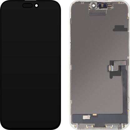 Display con Touchscreen MP compatibile con Apple iPhone 16 Pro Max, con Cornice, Versione OLED FHD IC Movable, Nero, Swap