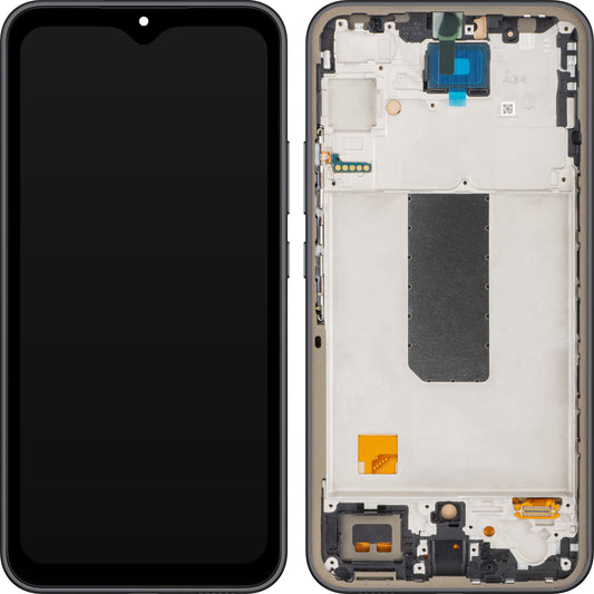 Display con Touchscreen MP compatibile con Samsung Galaxy A34 A346, con Cornice, Nero (Graphite), Ricondizionato