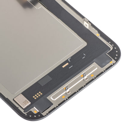 Display con Touchscreen MP compatibile con Apple iPhone 16 Plus, con Cornice, Versione Soft OLED IC Movable FHD, Nero