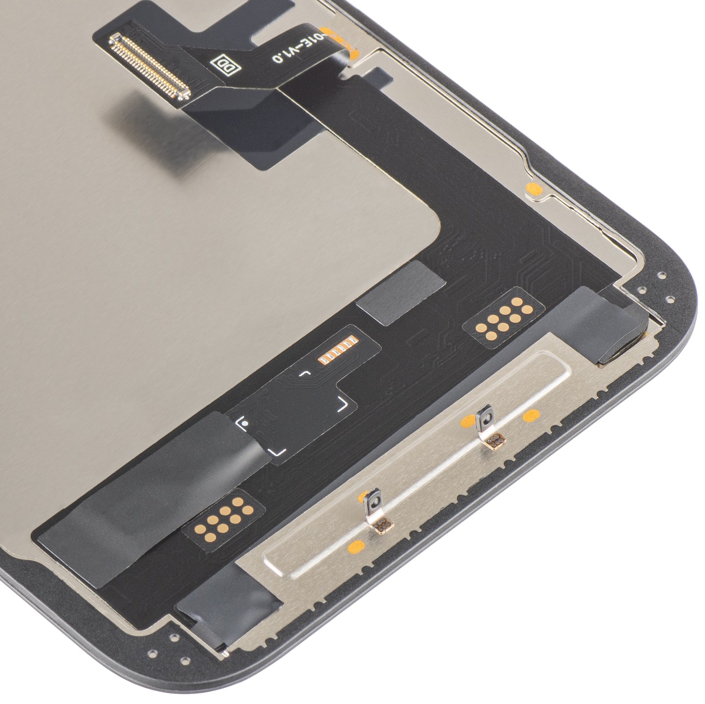 MP Touchscreen Display compatible with Apple iPhone 16e, with Frame, Soft OLED FHD 120Hz Movable IC Version, Black