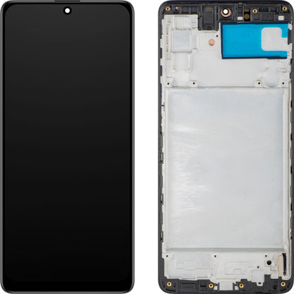 Display con Touchscreen MP compatibile con Samsung Galaxy M51 M515, con Cornice, Versione OLED, Nero