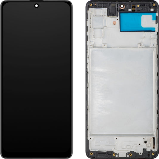 Display con Touchscreen MP compatibile con Samsung Galaxy M51 M515, con Cornice, Versione OLED, Nero
