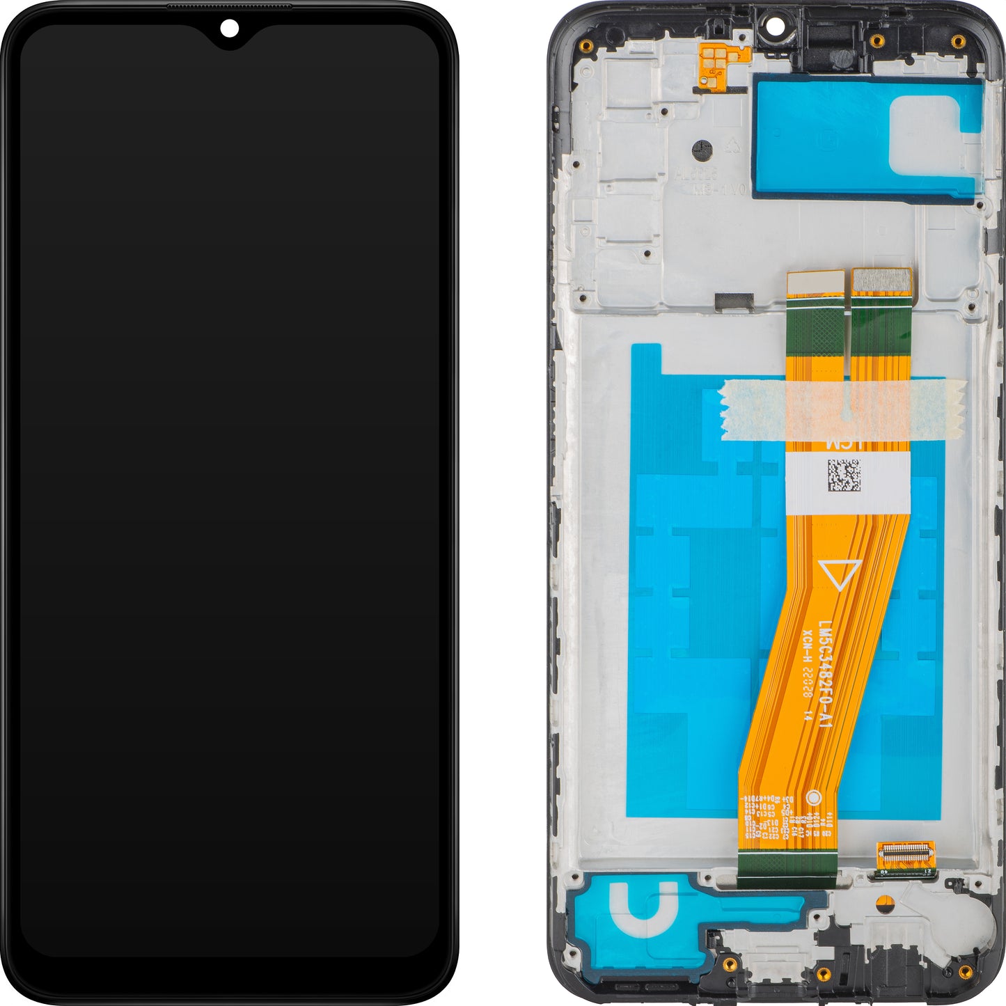 Display con Touchscreen MP compatibile con Samsung Galaxy A03s A037, con Cornice, Versione F, Nero