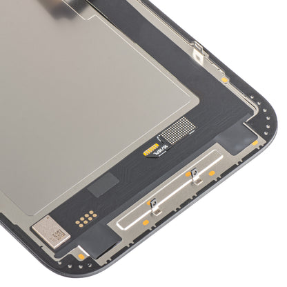 Display con Touchscreen MP compatibile con Apple iPhone 16 Plus, con Cornice, Versione Soft OLED IC Movable FHD, Nero