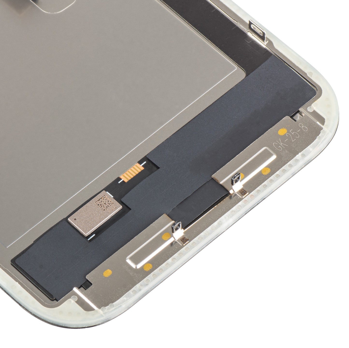 Display con Touchscreen MP compatibile con Apple iPhone 16 Pro, con Cornice, Versione OLED FHD IC Movable, Nero