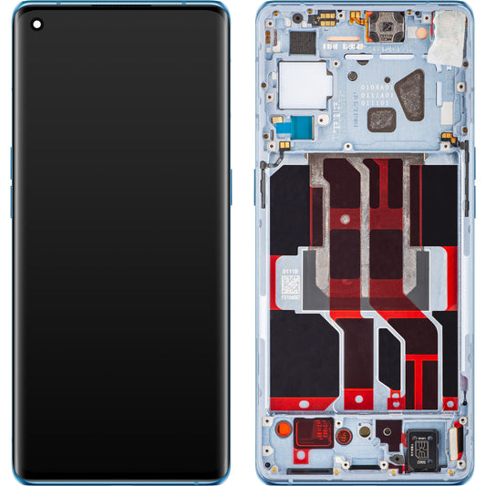 Display touchscreen Oppo Reno6 Pro 5G (Snapdragon) / Reno6 Pro+ 5G, con cornice, Blu (Arctic Sky), Service Pack 4907527