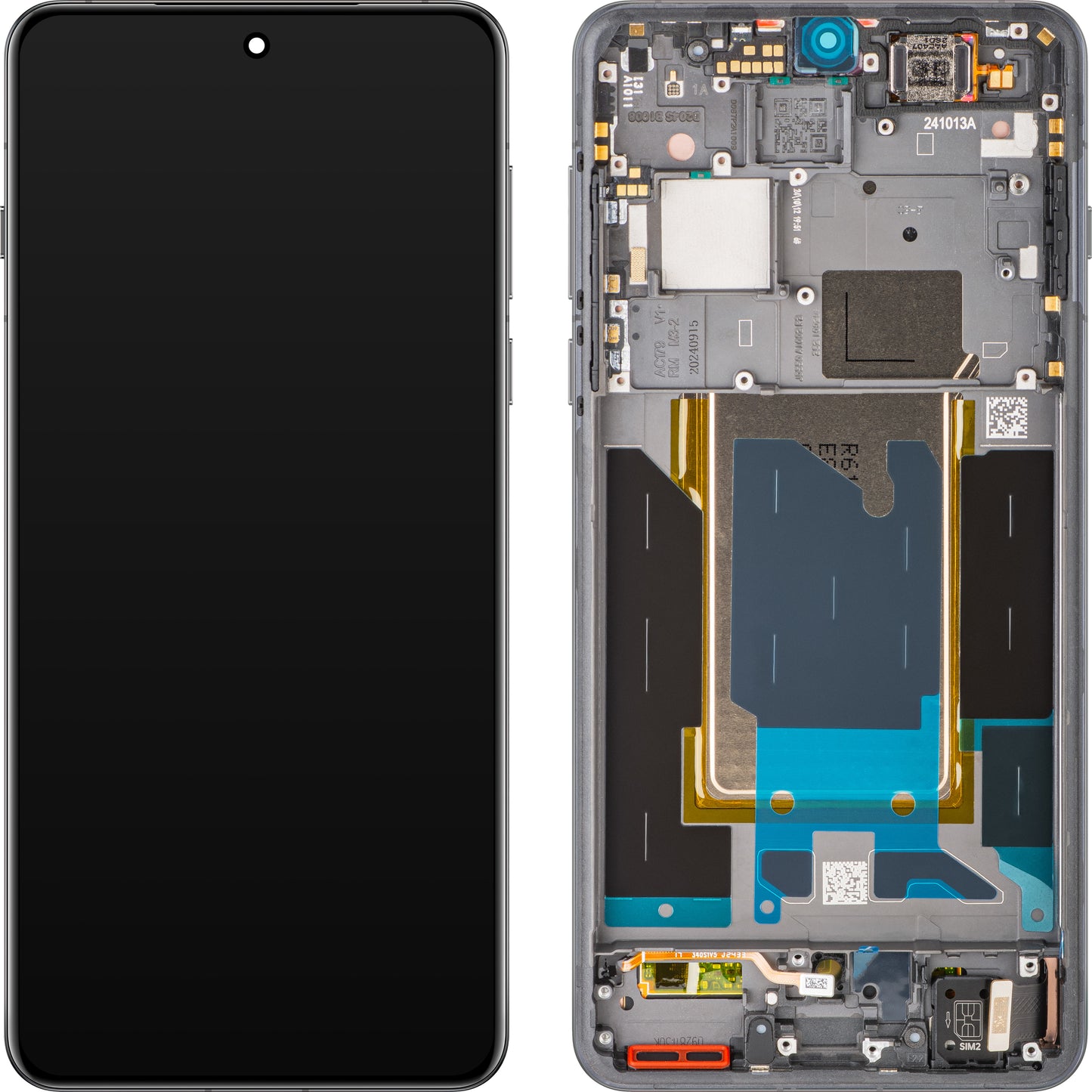 Display con Touchscreen Oppo Find X8 Pro, con Cornice, Nero (Space Black), Service Pack 621029000356