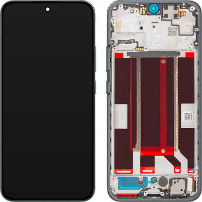 Display con Touchscreen Oppo Reno14 FS 5G / Reno14 F, con Cornice, Verde (Luminous Green), Service Pack 621029000594