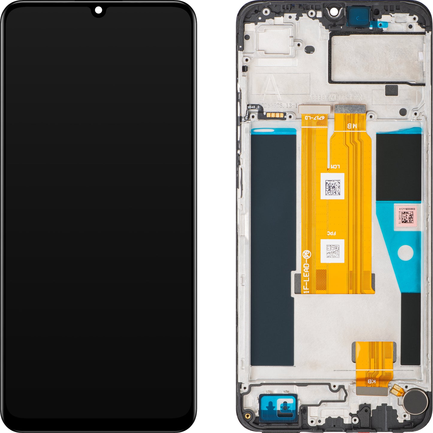 Realme Note 60 Display with Touchscreen, with Frame, Black (Marble Black), Service Pack 621029000222