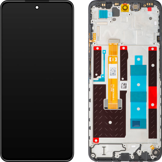 Realme 14x Display with Touchscreen, with Frame, Black (Carbon Black), Service Pack 621029000456