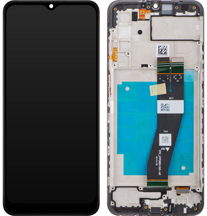 Display touchscreen Samsung Galaxy A03s A037, con cornice, versione G, nero, Service Pack GH81-21233A