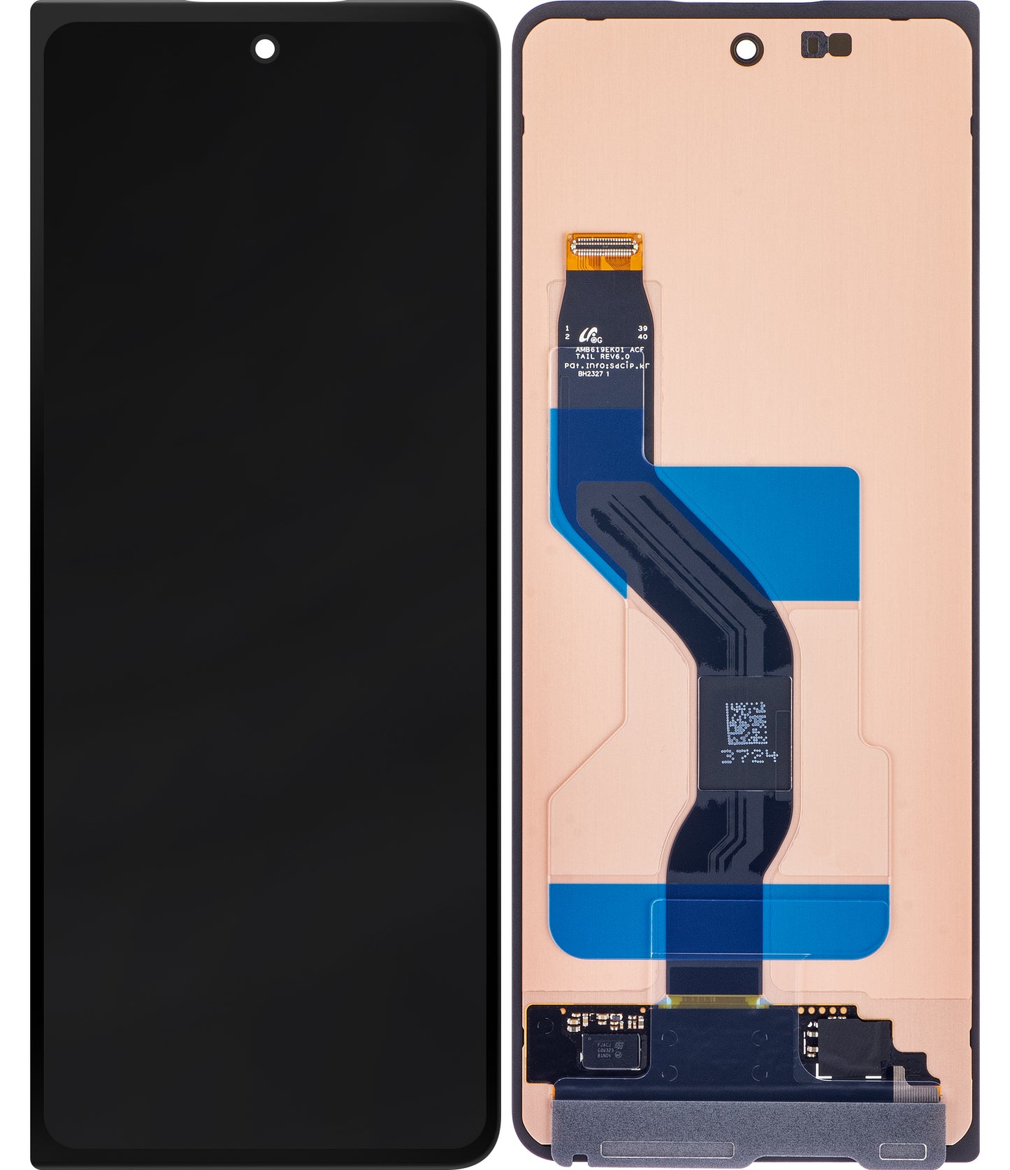 Display touchscreen Samsung Galaxy Z Fold5 F946, sub esterno, Service Pack GH82-31849A 