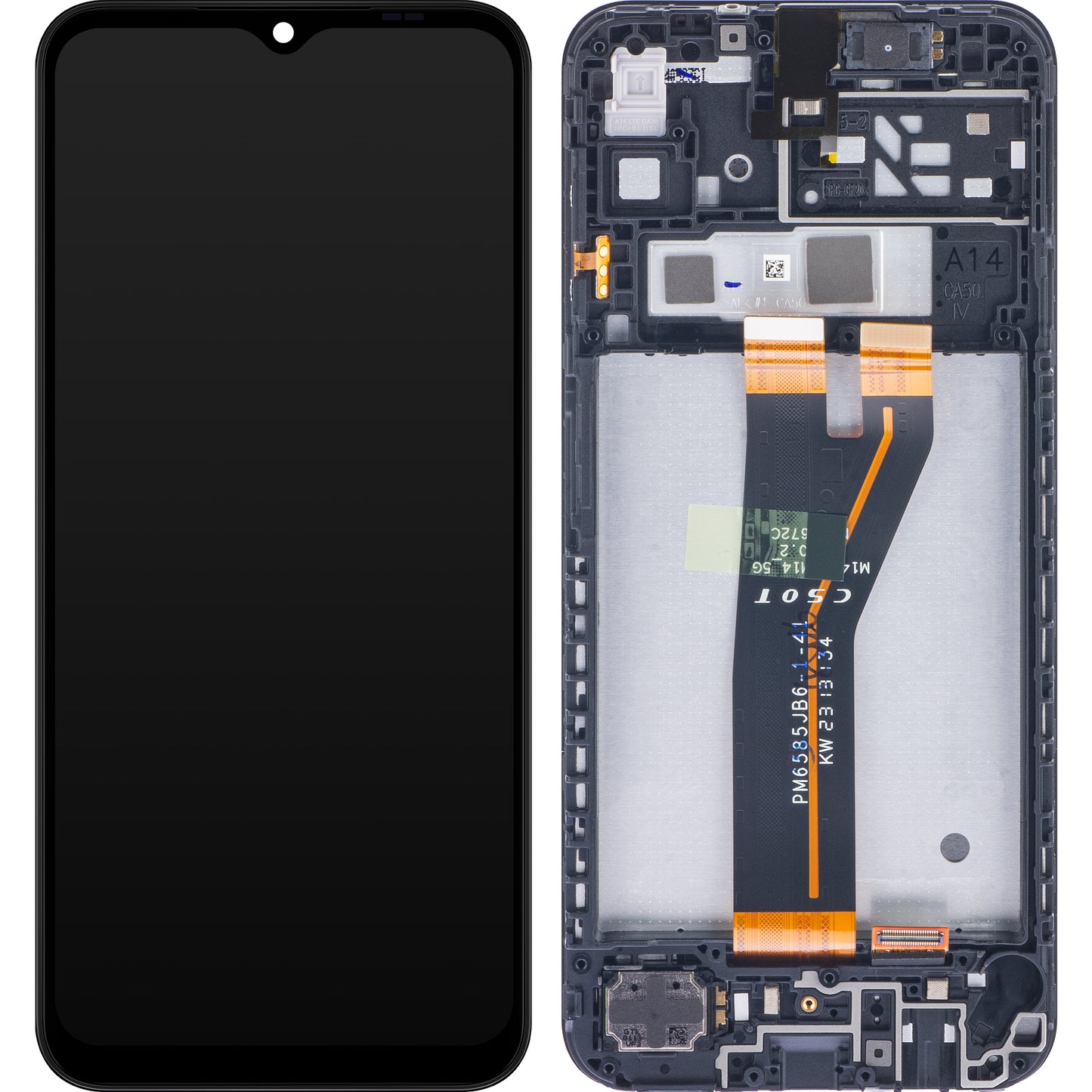 Display touchscreen Samsung Galaxy A14 A145, con cornice, versione non europea, nero, Service Pack GH82-3111185A