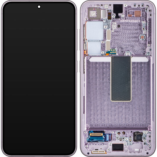 Display touchscreen Samsung Galaxy S23 S911 con cornice, rosa (lavanda), Service Pack GH82-30480D