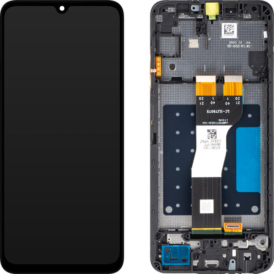 Display touchscreen Samsung Galaxy A05s A057, con cornice, nero, Service Pack GH81-24364A 