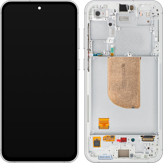 Display touchscreen Samsung Galaxy S23 FE S711 con cornice, bianco (crema), Service Pack GH82-32854B 