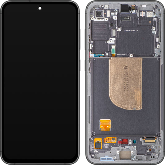 Samsung Galaxy S23 FE S711 Display touchscreen Samsung Galaxy S23 FE S711, con cornice, nero (grafite), Service Pack GH82-32854A 