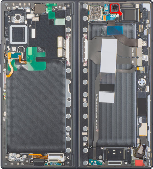 Display con Touchscreen Samsung Galaxy Z Fold8 Ultra F976, con Cornice, Sub Inner, Nero (Graphite), Service Pack GH82-39805A