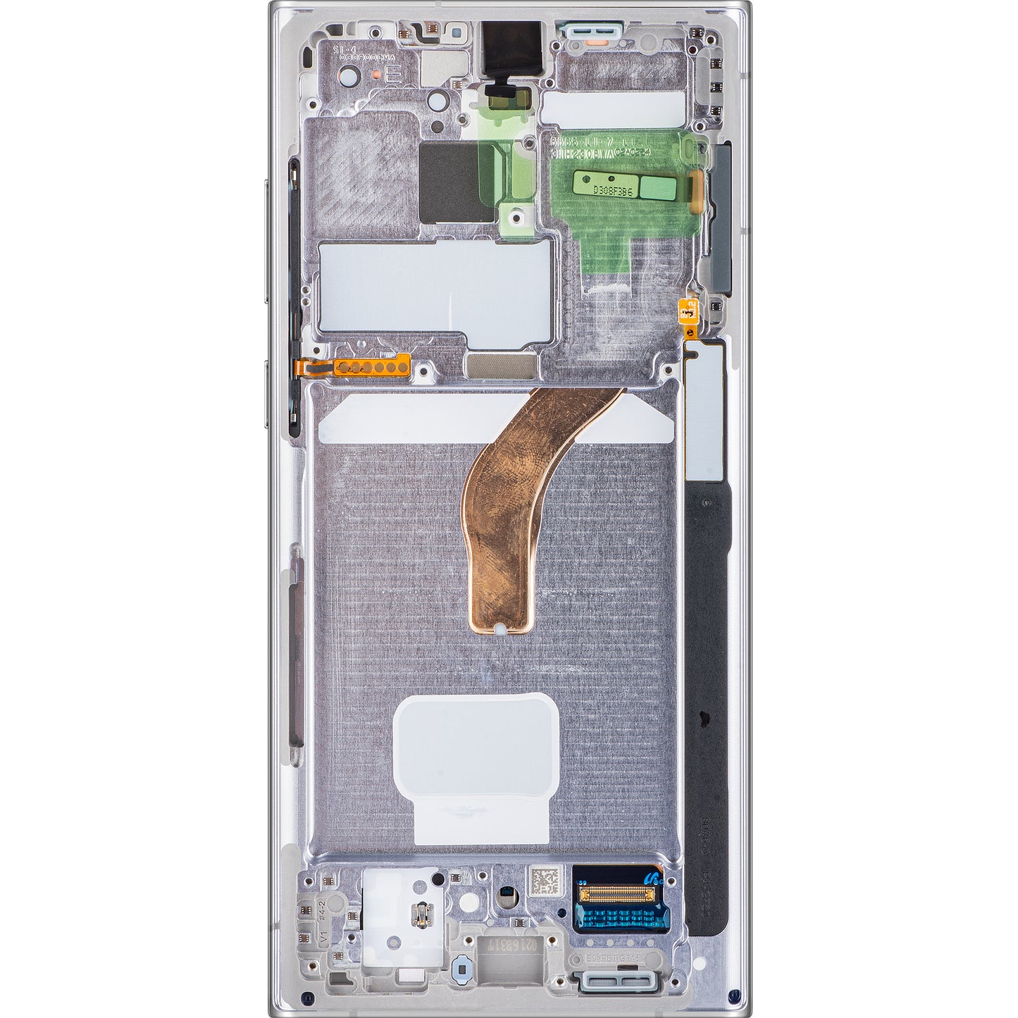 Display touchscreen Samsung Galaxy S22 Ultra 5G S908, con cornice, bianco, Service Pack GH82-27488C