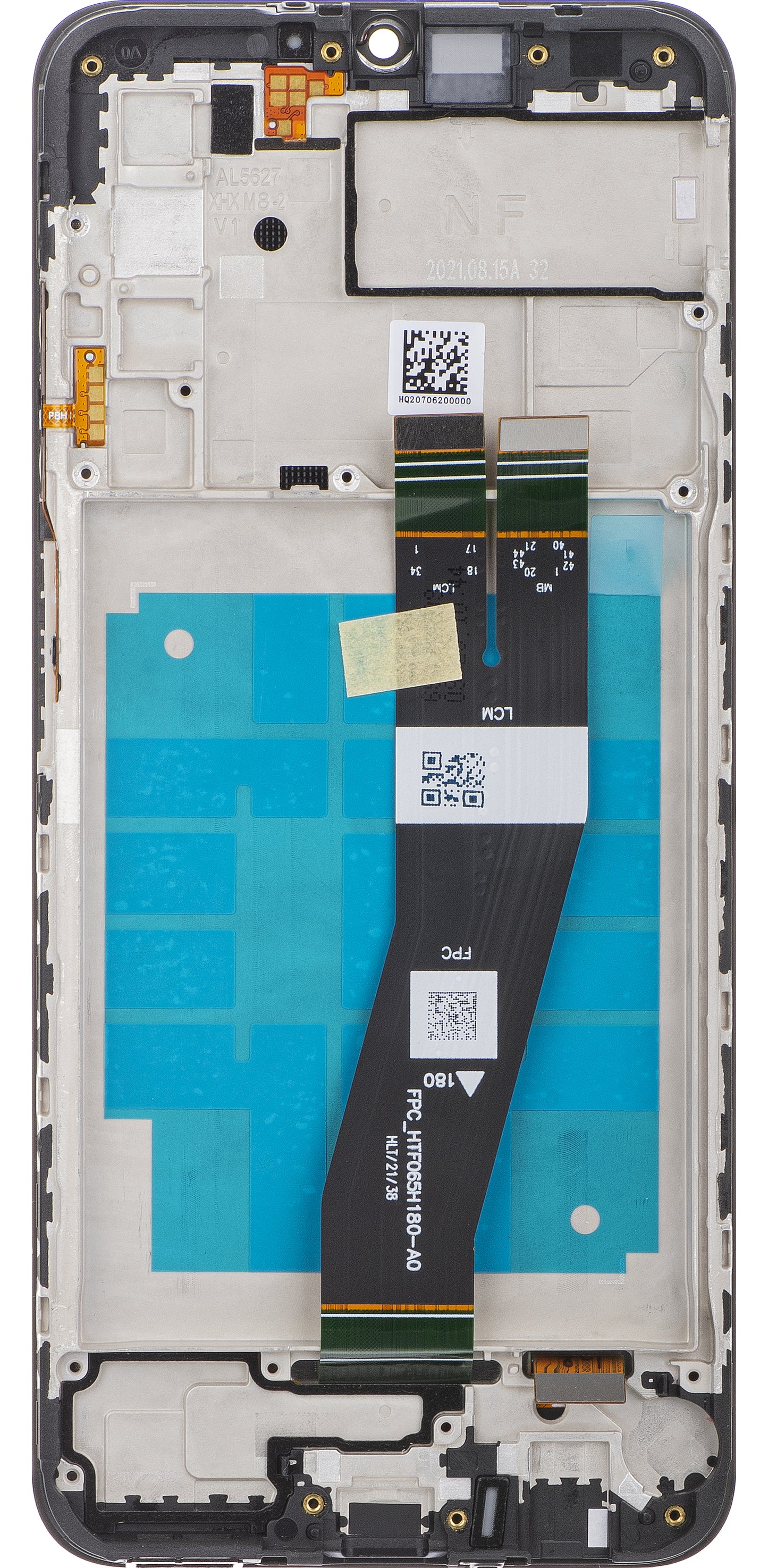 Display touchscreen Samsung Galaxy A03s A037, con cornice, versione G, nero, Service Pack GH81-21233A