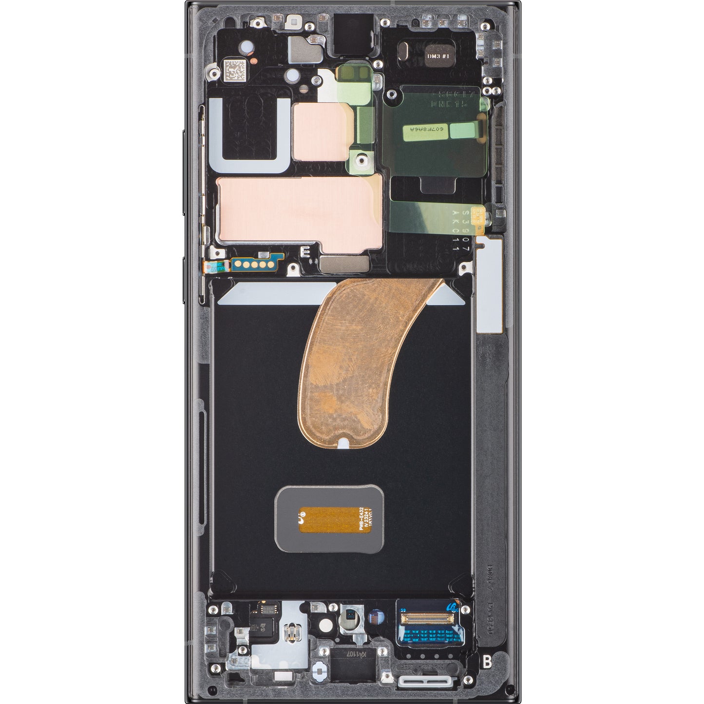 Display touchscreen Samsung Galaxy S23 Ultra S918, con cornice, grigio (grafite), Service Pack GH82-30466E