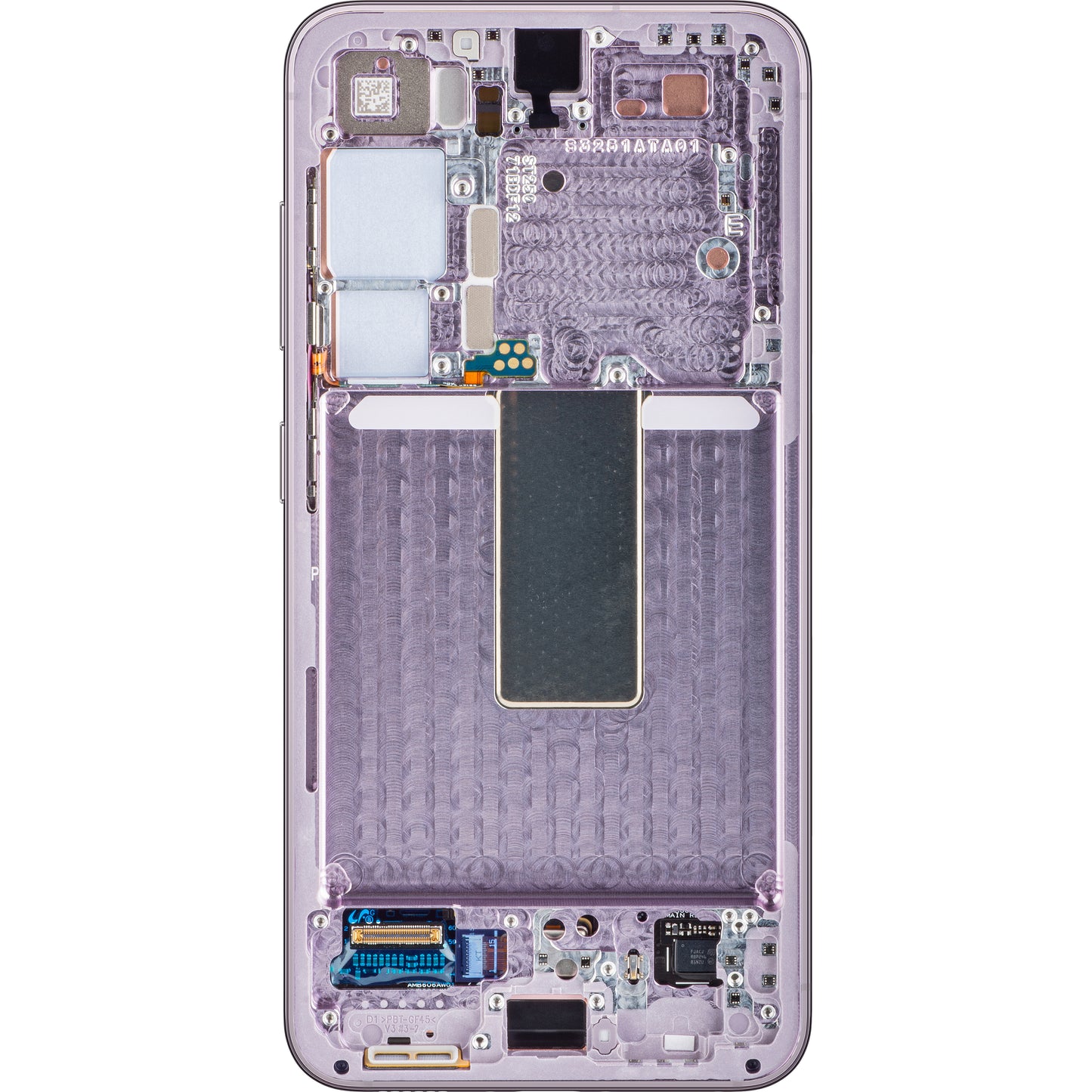 Display touchscreen Samsung Galaxy S23 S911 con cornice, rosa (lavanda), Service Pack GH82-30480D