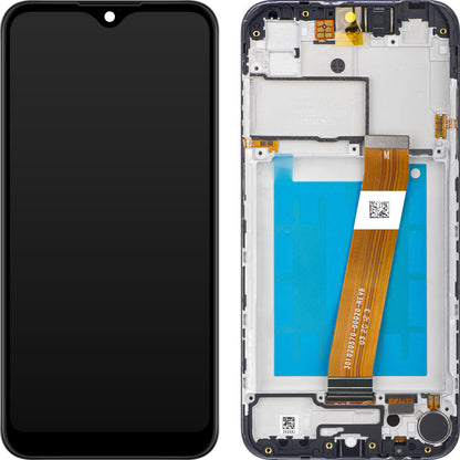 Display con Touchscreen Samsung Galaxy A01 A015, con Cornice, Versione Europa, Nero, Service Pack GH81-18209A