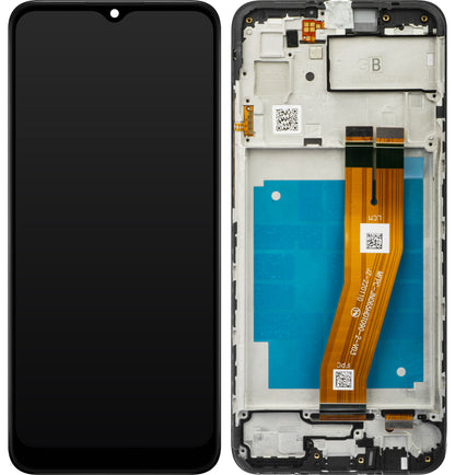 Display touchscreen Samsung Galaxy A03 A035, con cornice, versione F, nero, service pack GH81-21625A