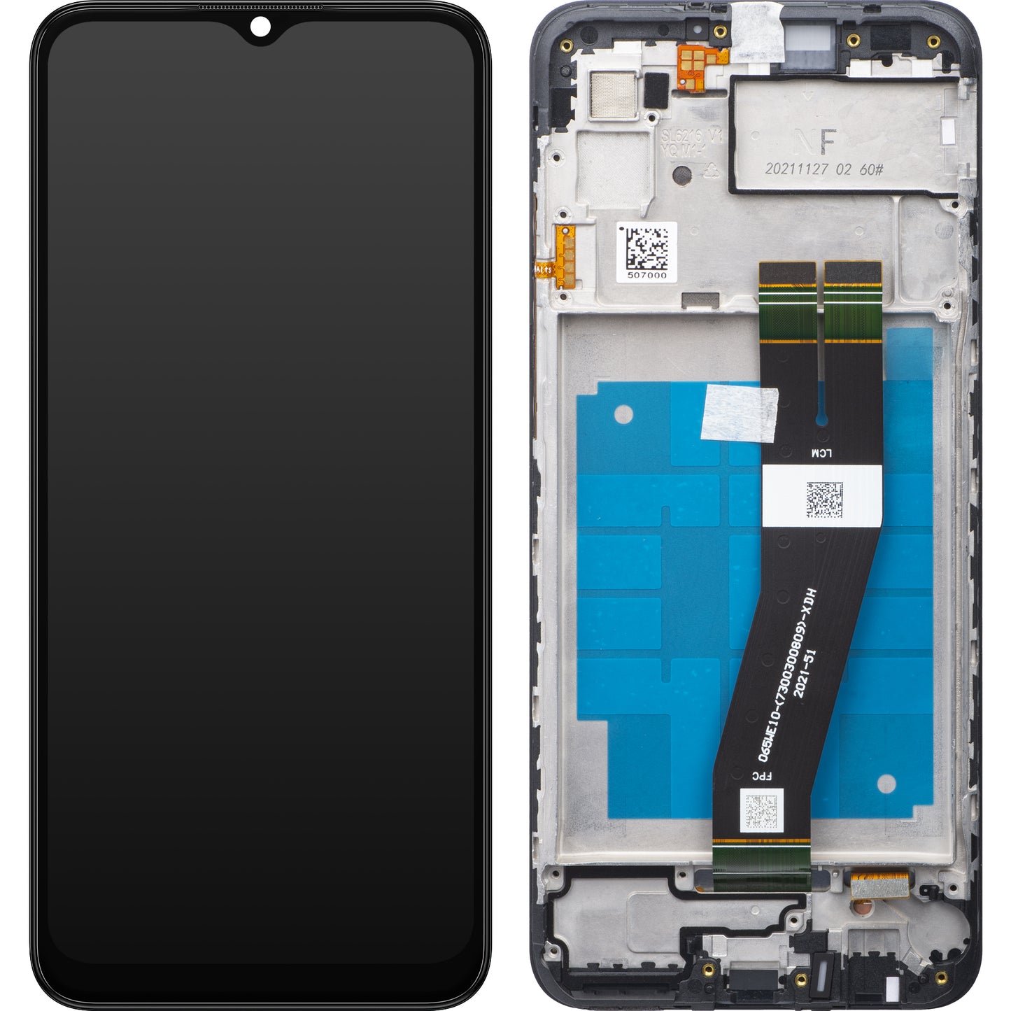 Display touchscreen Samsung Galaxy A03 A035, con cornice, versione G, nero, Service Pack GH81-21626A