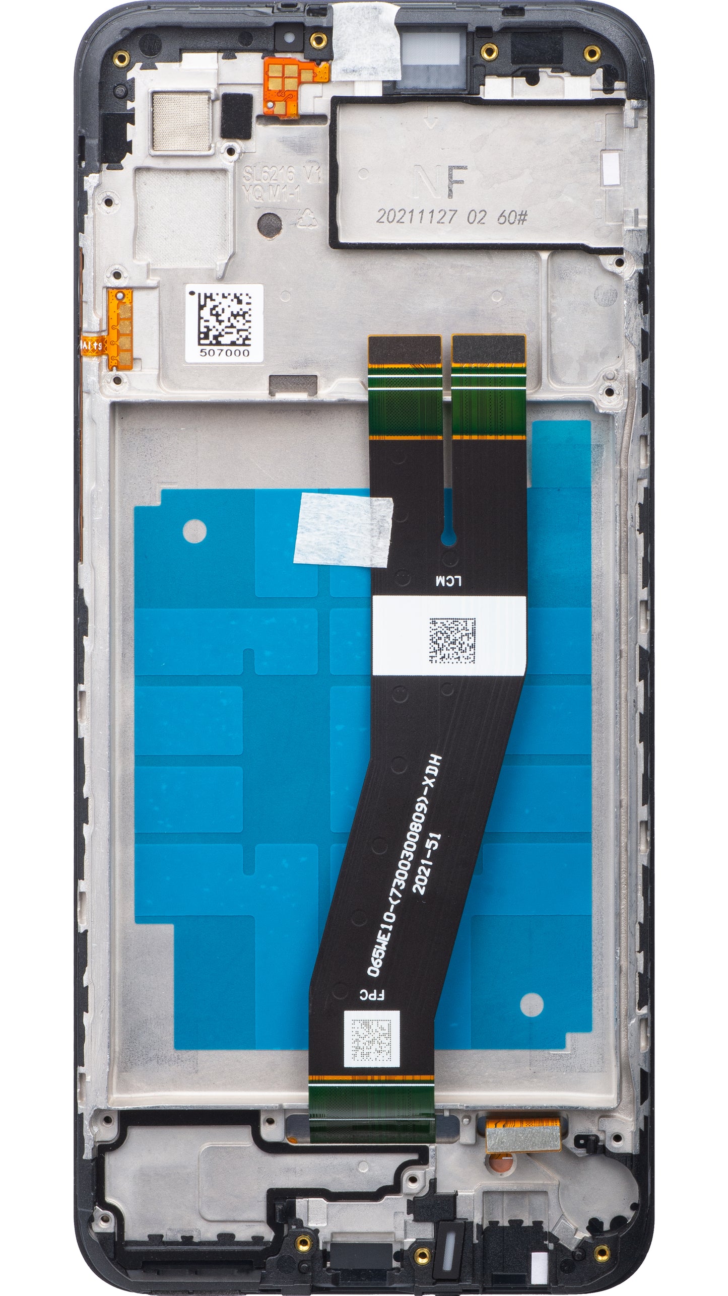 Display touchscreen Samsung Galaxy A03 A035, con cornice, versione G, nero, Service Pack GH81-21626A