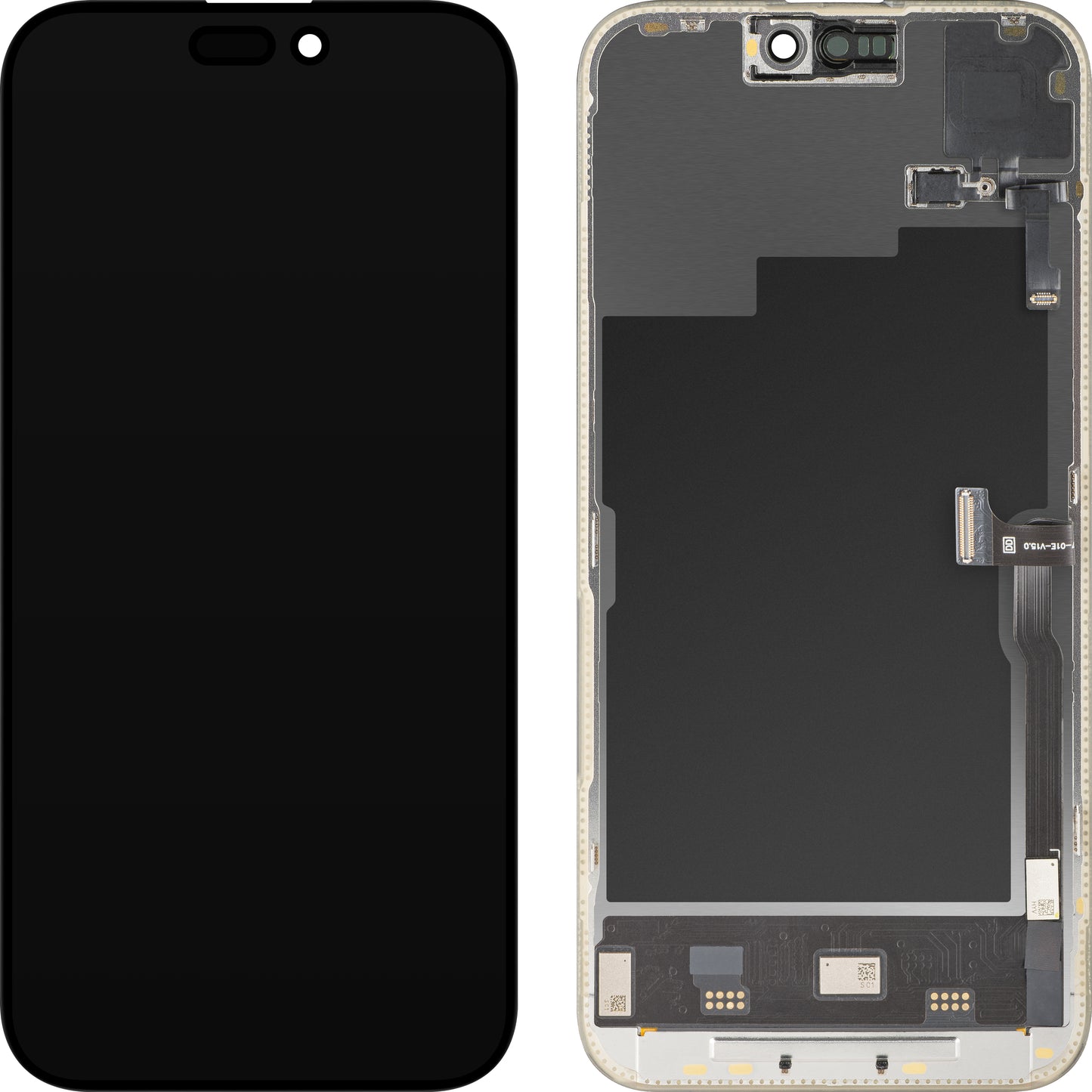 Display con Touchscreen e Sensore di Prossimità MP compatibile con Apple iPhone 15 Pro Max, con Cornice, Versione Software OLED FHD 120Hz Diagnostica, Nero