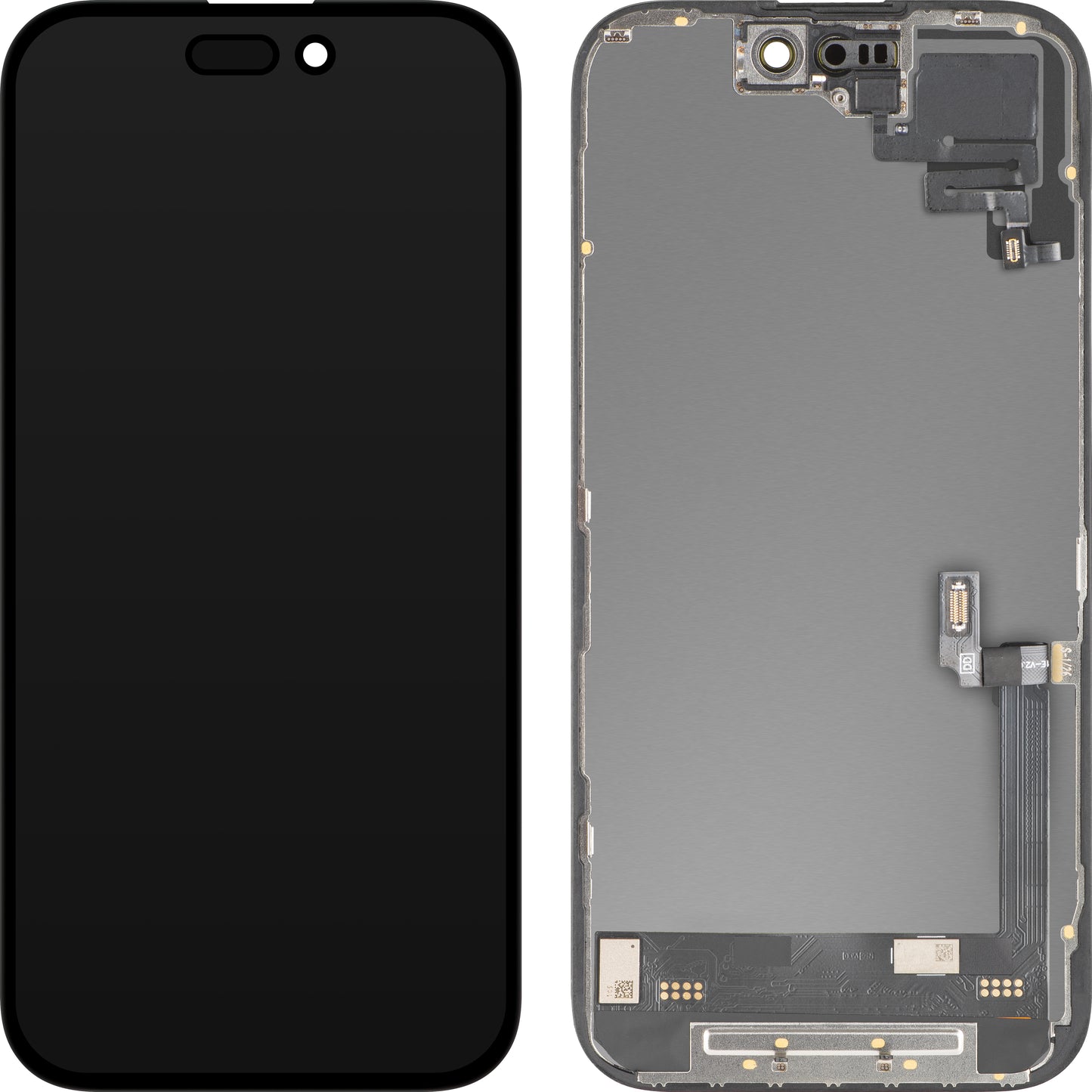 Display con Touchscreen e Sensore di Prossimità MP compatibile con Apple iPhone 16, con Cornice, Versione Software OLED FHD Diagnostica, Nero
