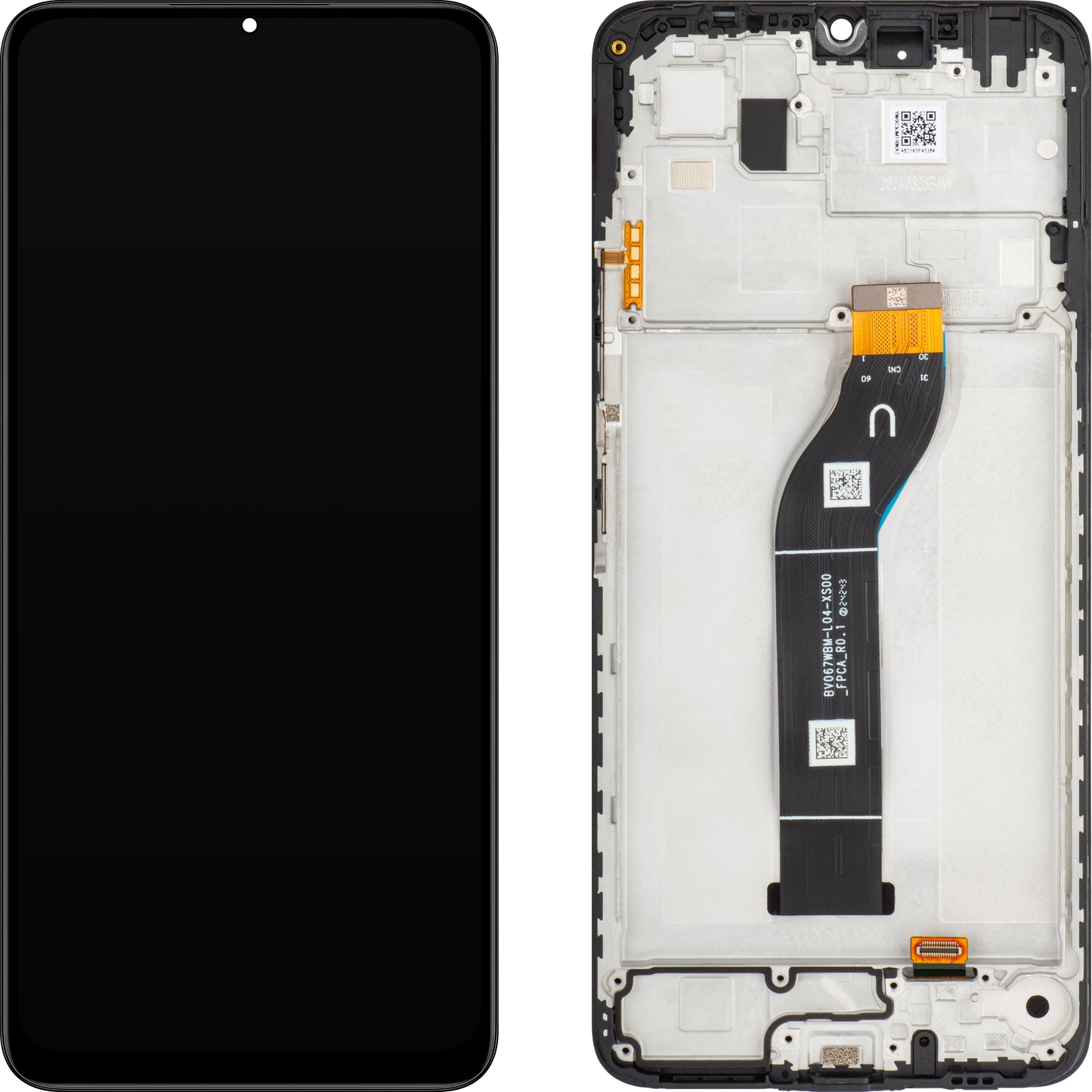 Display touchscreen Xiaomi Redmi 13C 5G / 13C / Poco C65, con cornice, nero, Service Pack 560002C3UA00 