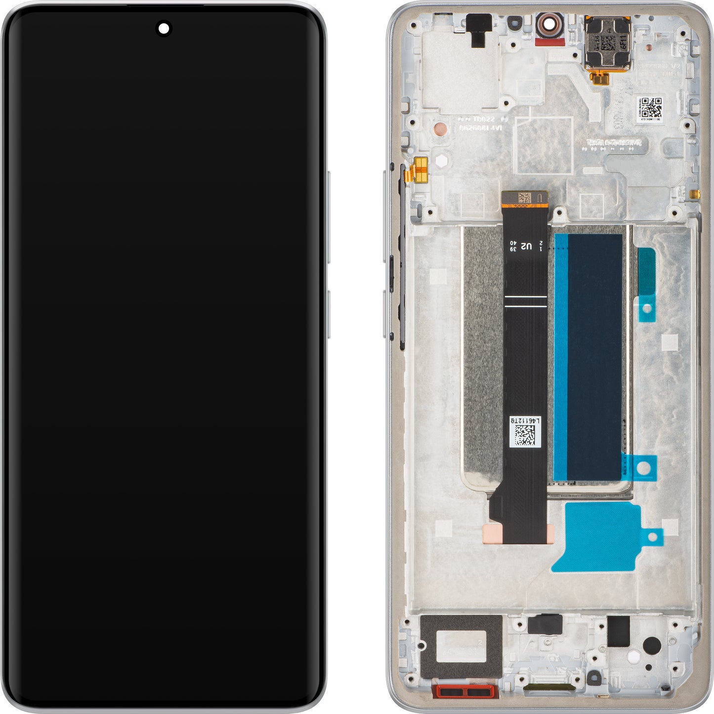 Display con Touchscreen Xiaomi Redmi Note 13 Pro+, con Cornice, Bianco (Moonlight White), Service Pack 560001N16U00