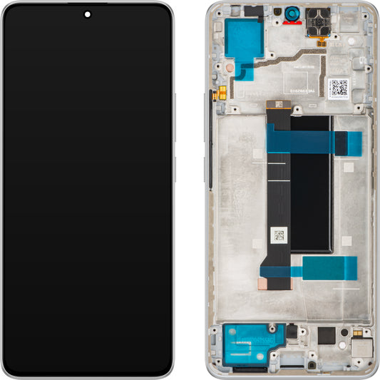 Display con Touchscreen Xiaomi Poco X6 / Redmi Note 13 Pro 5G, con Cornice, Bianco, Service Pack 560001N16P00