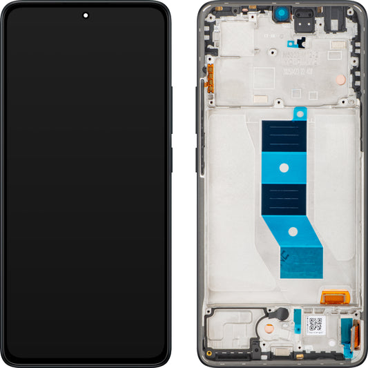 Display con Touchscreen Xiaomi Redmi Note 14 5G, con Cornice, Nero (Midnight Black), Service Pack 56002000O1700