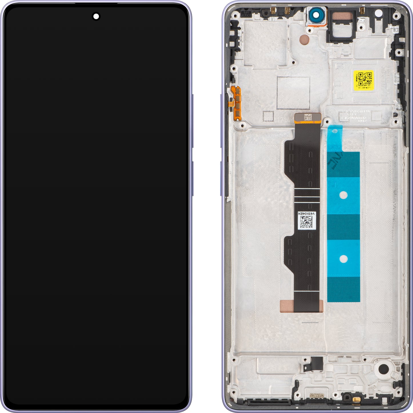 Display con Touchscreen Xiaomi Redmi Note 14S, con Cornice, Viola (Aurora Purple), Service Pack 56000200N6R00