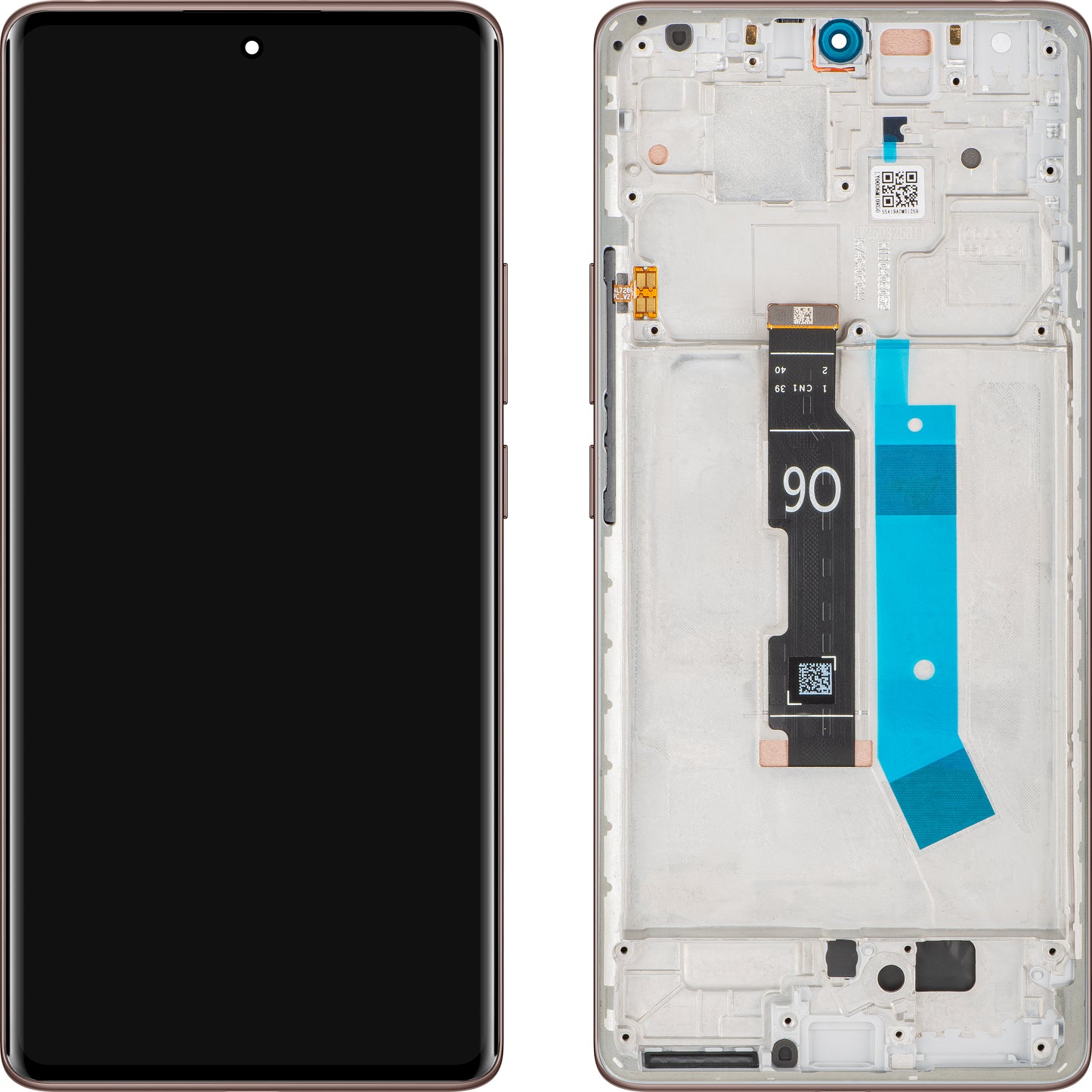 Display con Touchscreen Xiaomi Redmi Note 14 Pro 4G, con Cornice, Dorato (Sand Gold), Service Pack 560009000O600