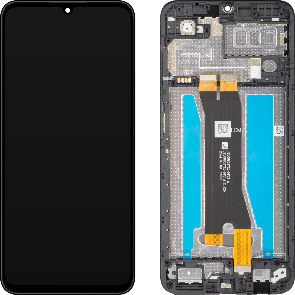 ZTE Blade A35 Display with Touchscreen, with Frame, Black, Service Pack 80800519965