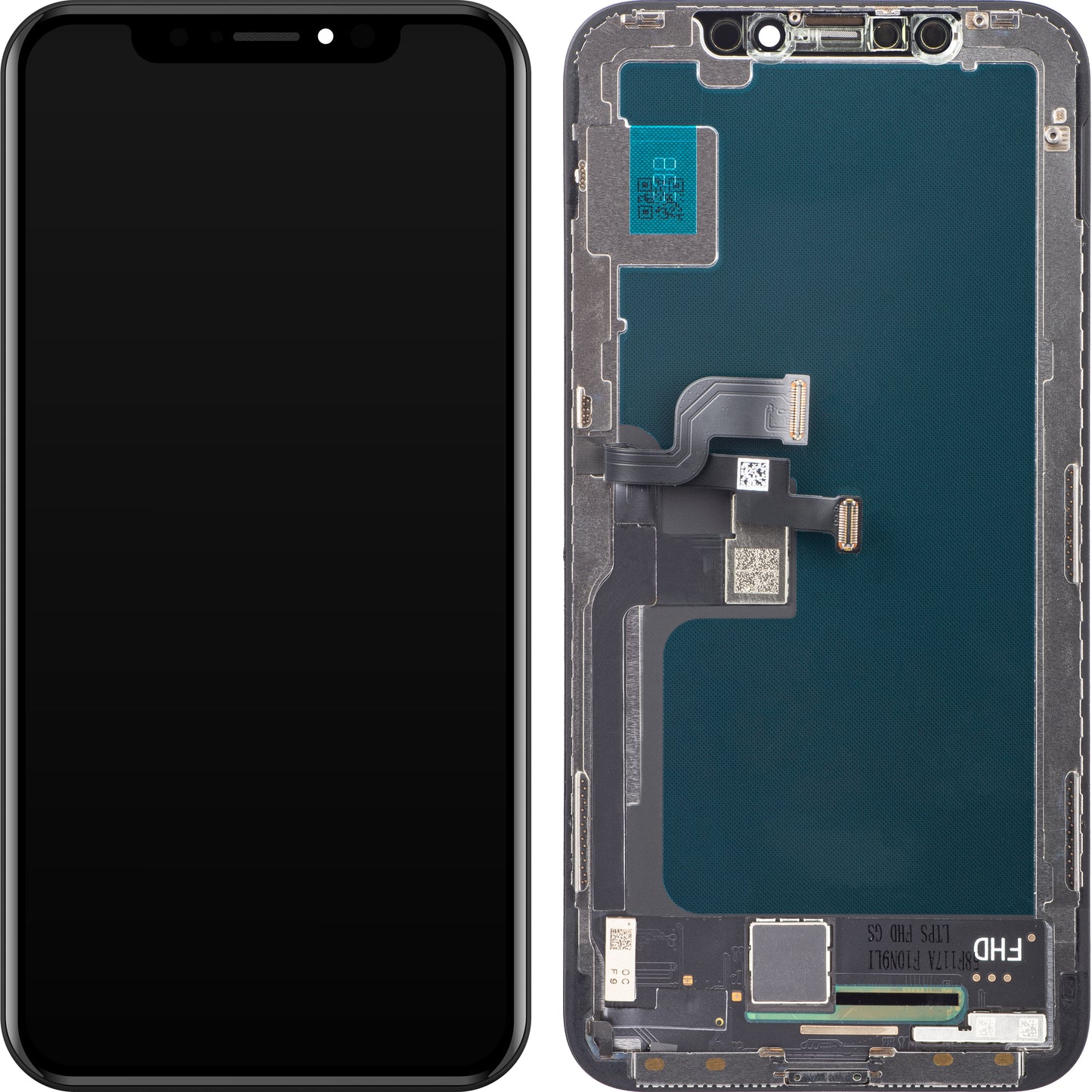 ZY Display touchscreen per Apple iPhone X, con cornice, versione In-Cell LCD, nero