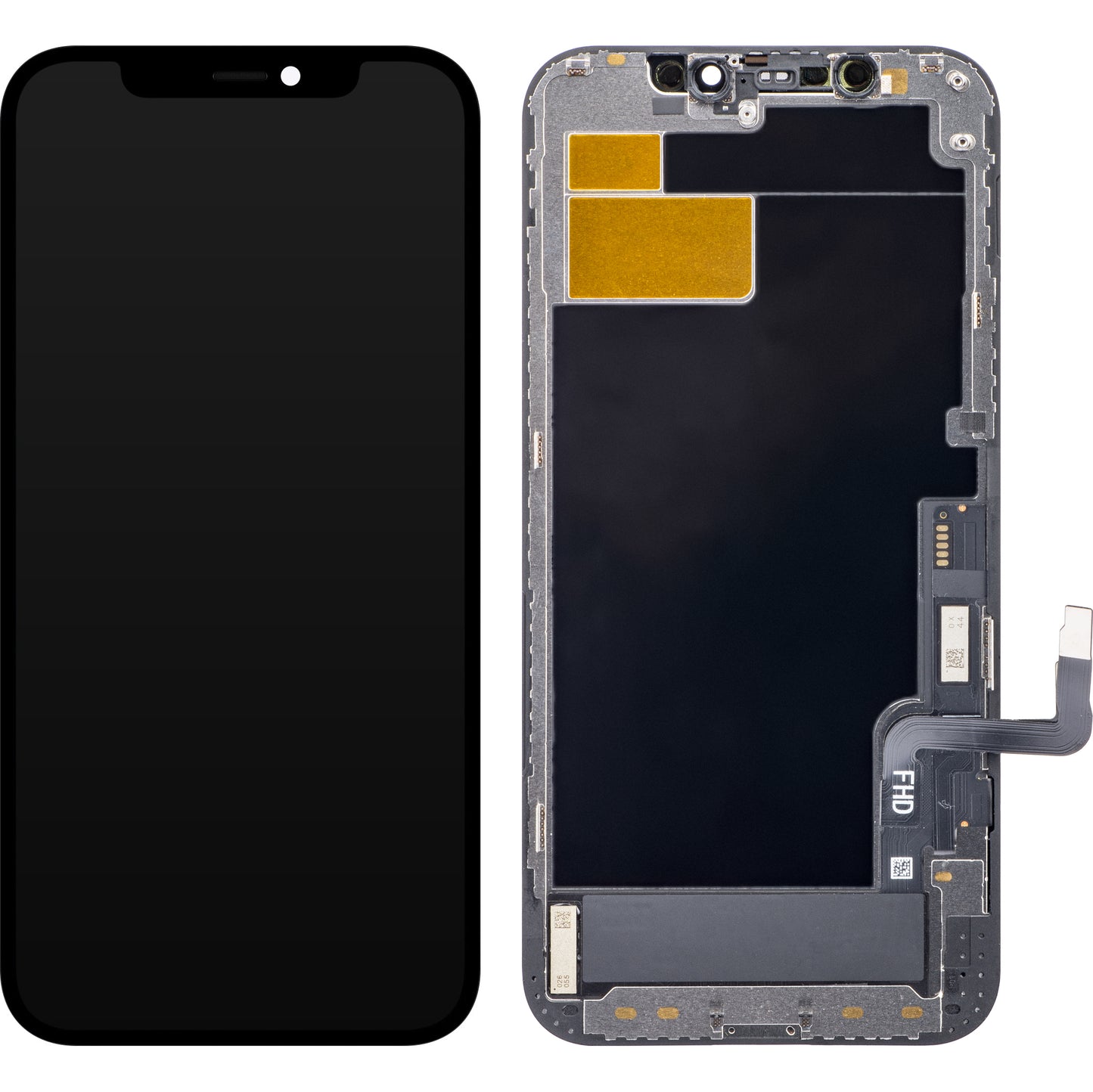 ZY Display touchscreen per Apple iPhone 12 / 12 Pro, con cornice, versione LCD mobile IC In-Cell, nero