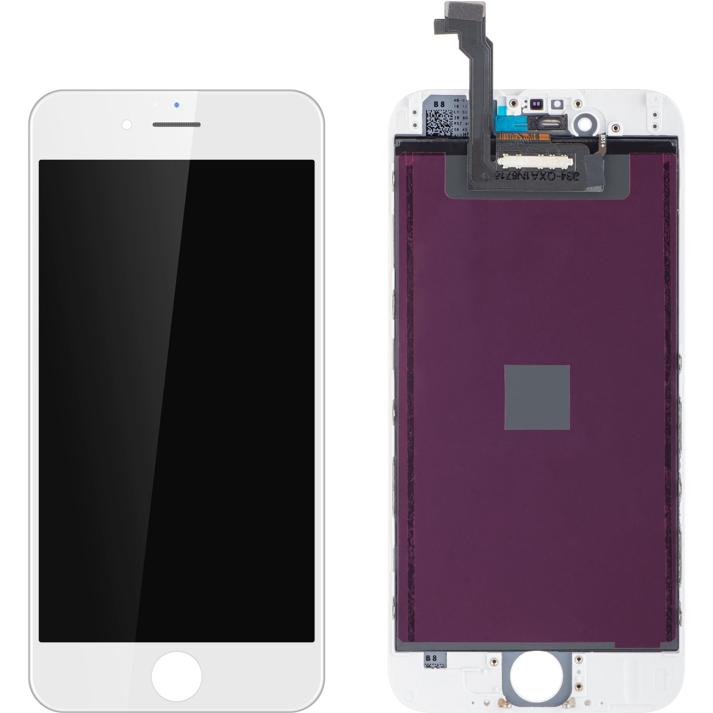 ZY Display touchscreen per Apple iPhone 6, con cornice, Premium Plus, bianco 