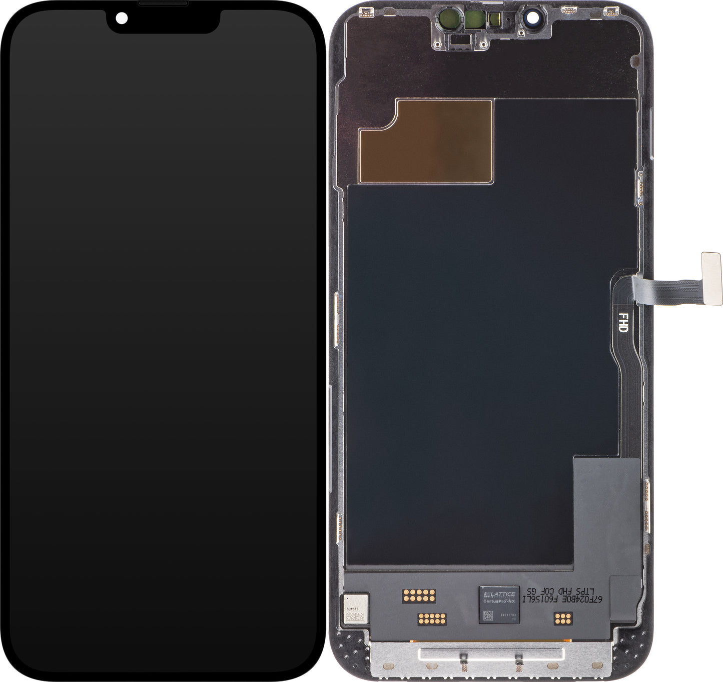 ZY Display touchscreen per Apple iPhone 13 Pro Max, con cornice, versione LCD mobile IC In-Cell, nero