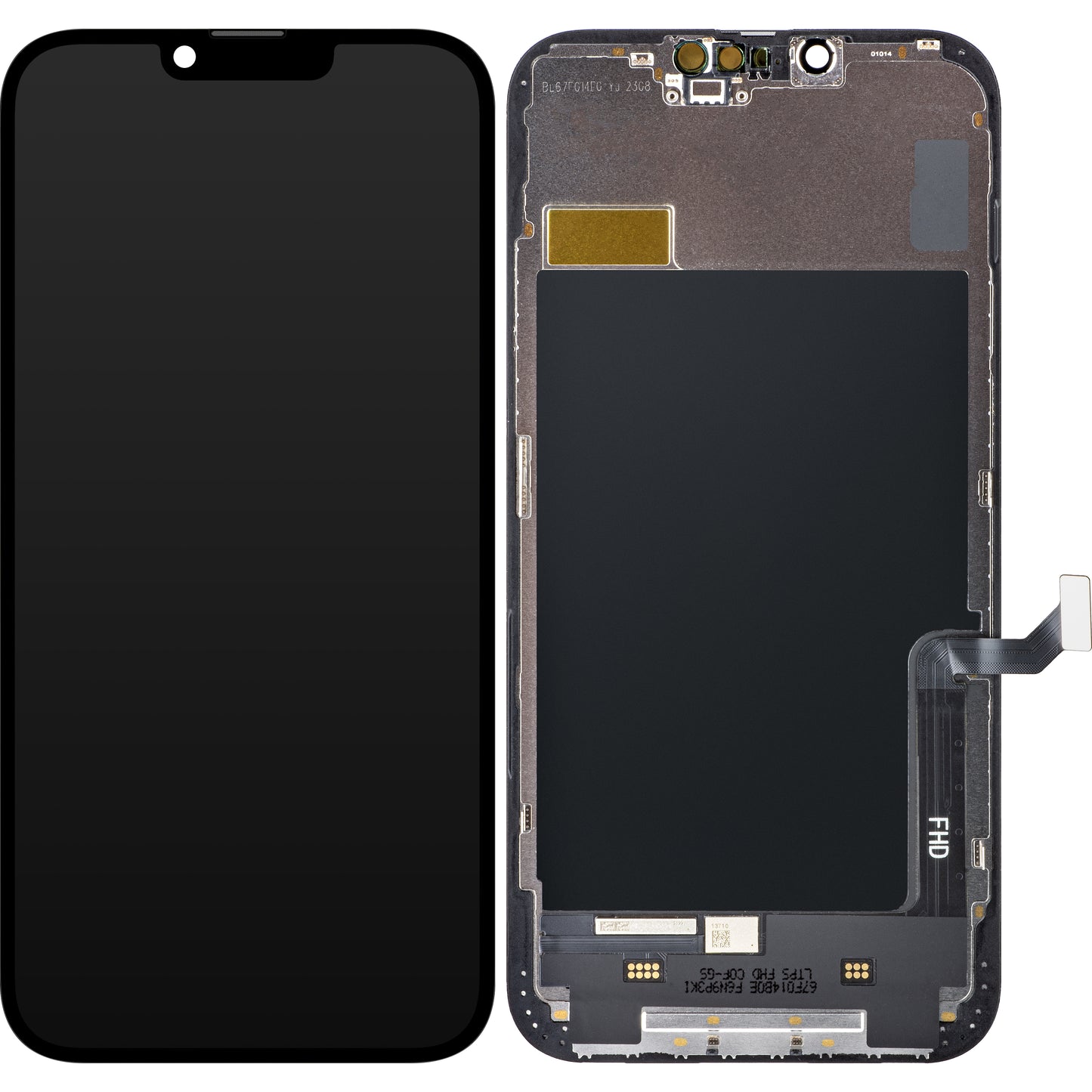 ZY Display touchscreen per Apple iPhone 14 Plus, con cornice, LCD In-Cell IC mobile, nero 