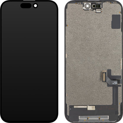 ZY Display touchscreen per Apple iPhone 15, con cornice, LCD In-Cell IC mobile, nero 