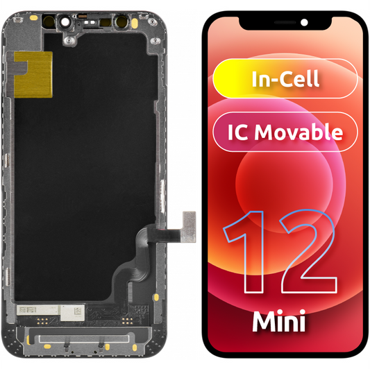 ZY Display touchscreen per Apple iPhone 12 mini, con cornice, versione In-Cell LCD, nero 