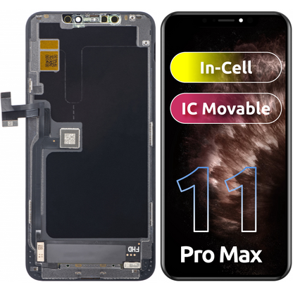 ZY Display touchscreen per Apple iPhone 11 Pro Max, con cornice, versione LCD mobile IC In-Cell, nero 