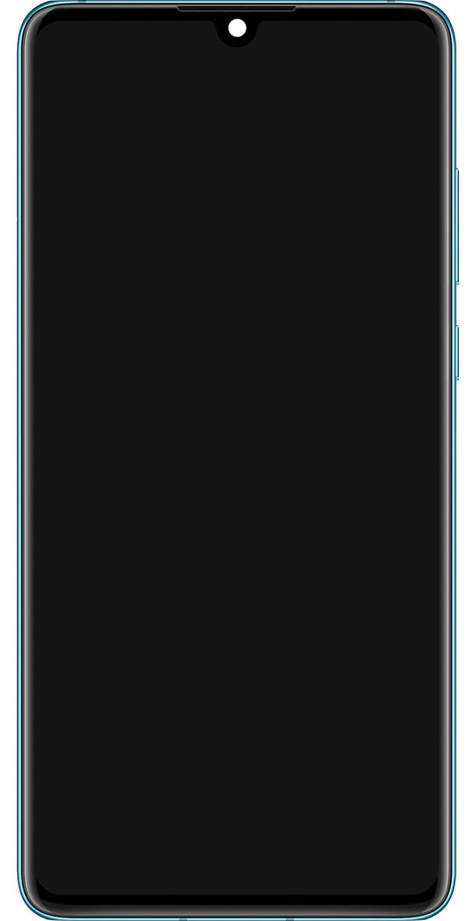 Display con Touchscreen Huawei P30, con Cornice e Batteria, Blu (Aurora Blue), Service Pack 02354HRH